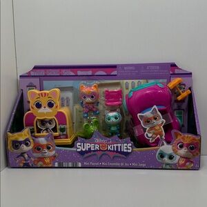 Disney Jr Super Kitties Mini Playset with Ginny and Bitsy Figures new
